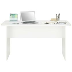 Jednoduchý psací a pracovní stůl do studentského pokoje bílý 140x66 cm