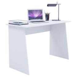 Malý bílý stůl 110 cm lamino do pracovny / domácí kanceláře / dětského pokoje