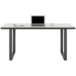 Industriální robustní psací stůl do kanceláře / pracovny šedá + bílá 160x75 cm