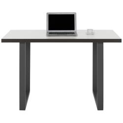 Industriální robustní psací stůl do kanceláře / pracovny šedá + bílá 120x75 cm