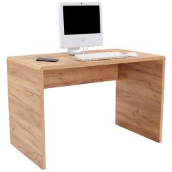 Malý psací stůl 120 cm dřevěný dub kraft se zaoblenými hranami 120x60 cm