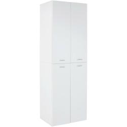 Botník skříňový velký vysoký bílý s otevíracími dveřmi 36,6x70x200 cm